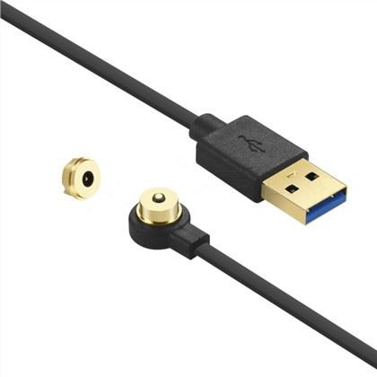 Pozlacený kulatý magnetický nabíjecí kabel Pogo Pin