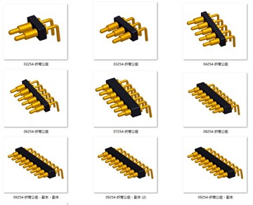 Pravý pogo pin konektor Angel spring